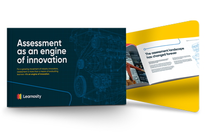 eBook image promoting Learnosity Assessment as an engine of innovation