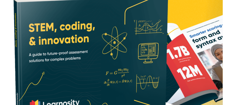 Stem, coding and innovation landing page graphic.