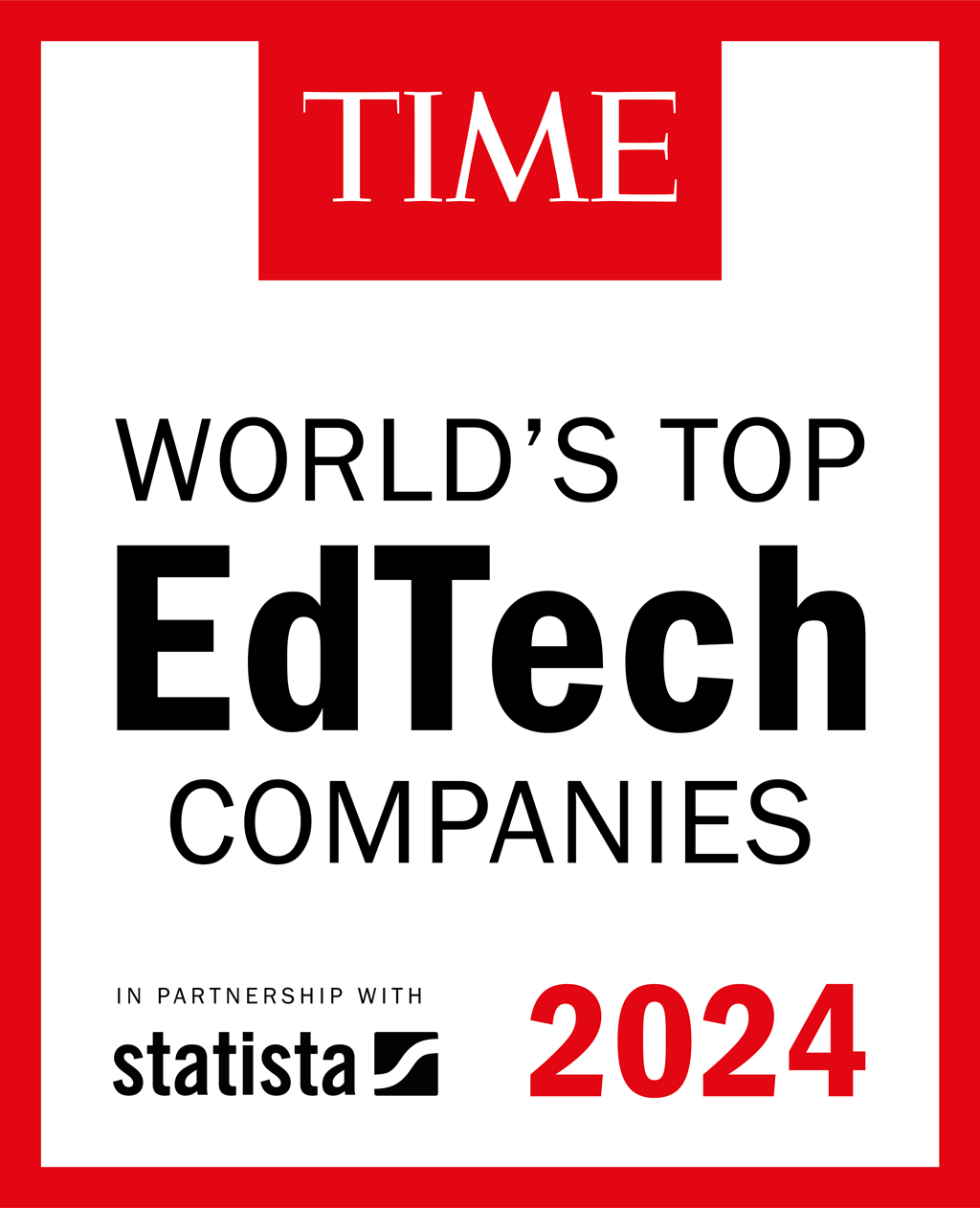 TIME word's top edtech companies 2024